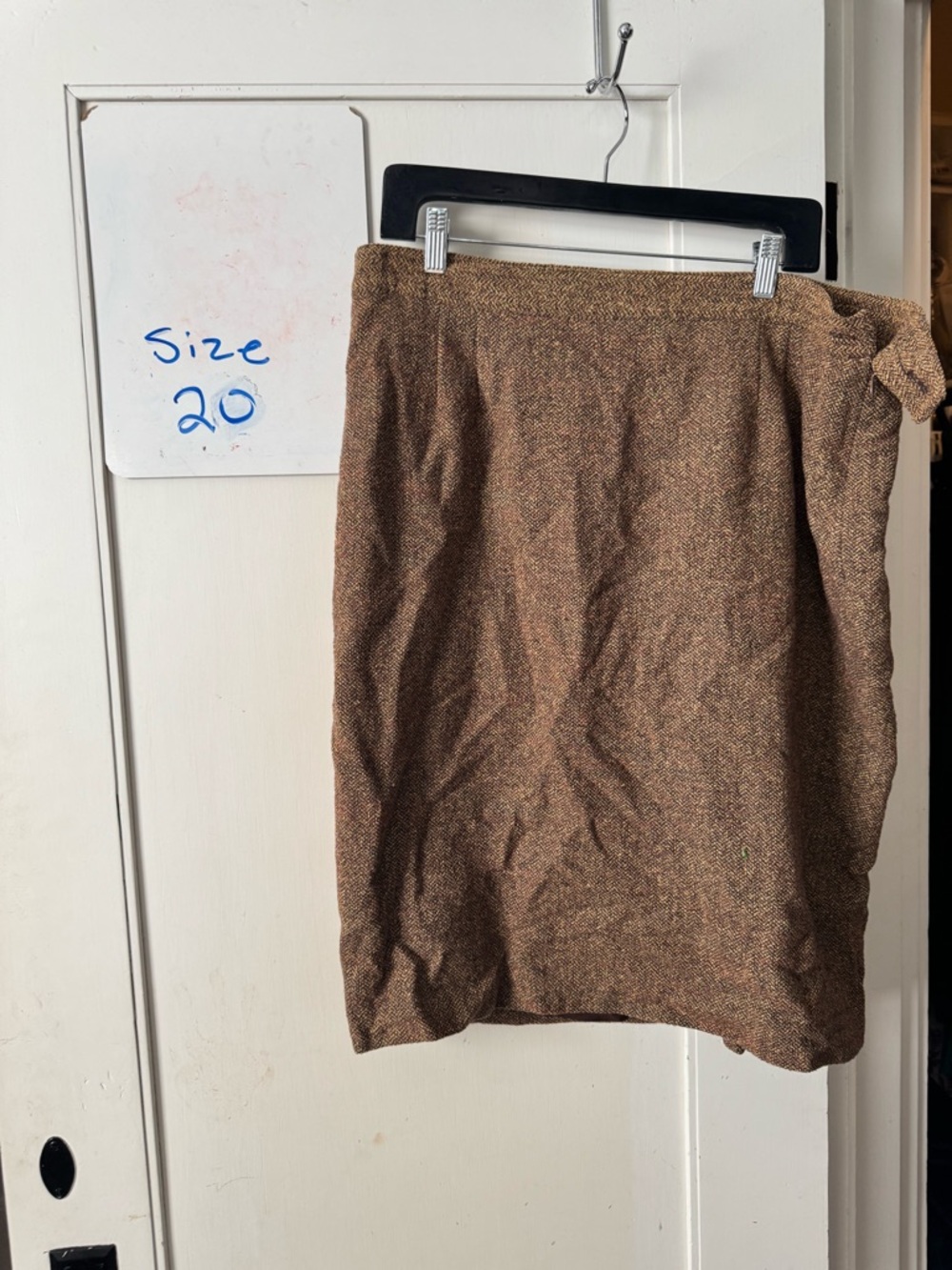 Liz Claiborne Brown Tweed Pencil Skirt